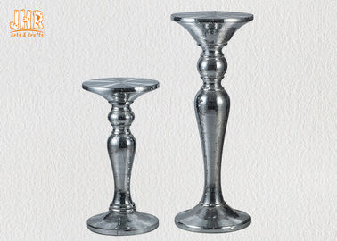 Stile moderno rotondo della Tabella di estremità del piedistallo di mosaico di vetro della mobilia d'argento della vetroresina