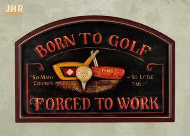 L'arte decorativa della parete delle placche 3D della parete del MDF della decorazione della parete di Golf Club firma il colore verde del segno del pub