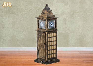 Colore decorativo del bronzo della lampada della lampada di forma della torre dell'oggetto d'antiquariato della scultura di legno da tavolo della torre