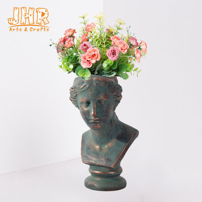 pianta Lion Statue Indoor Planters di 33.5x32x44.5cm Clay Flower Pots Antique Bronze