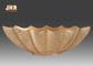 Ciotola del servizio del fiore della vetroresina dell'oro glassata forma della barca per nozze domestiche