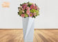 Vasi da fiori dell'interno di forma dei vasi da fiori della vetroresina del pavimento dei vasi dei vasi bianchi lucidi geometrici della pianta