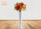 Tre vasi bianchi lucidi del pavimento delle piantatrici del fiore delle piantatrici del vaso della vetroresina di dimensione