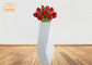 Vasi da fiori a forma di geometrici moderni della vetroresina con rivestimento bianco bianco/opaco lucido