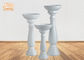Vasi bianchi lucidi del pavimento dei vasi da fiori della vetroresina di 3 pezzi con il piedistallo