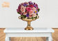 I vasi pagati/fiore della Tabella del centro di nozze della vetroresina della foglia di oro lancia dimensione 2