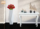 Vasi da fiori a forma di geometrici moderni della vetroresina con rivestimento bianco bianco/opaco lucido