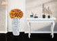 Dimensioni bianche lucide domestiche del bene durevole 3 del profilo ondulato dei vasi da fiori della vetroresina della decorazione