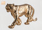 Il grande oro ha coperto di foglie statua animale della Tabella della scultura della tigre delle figurine di Polyresin