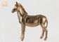 Statua animale decorativa della Tabella della scultura del cavallo delle figurine di Polyresin della foglia di oro
