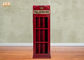 Colore rosso della cabina telefonica di stoccaggio del Governo dell'oggetto d'antiquariato di deposito di legname dello scaffale dei grigliati britannici del MDF