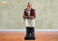 Statua grassa 90cm della scultura di Butler della resina della decorazione della cucina del cuoco unico della poli statua rossa di Butler