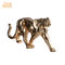 Rivestimento animale della foglia di oro della vetroresina delle figurine di Polyresin della decorazione della resina della statua animale del leopardo