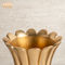 Articoli da arredamento di Homewares del vaso della pianta della vetroresina dell'interno con rivestimento dell'oro