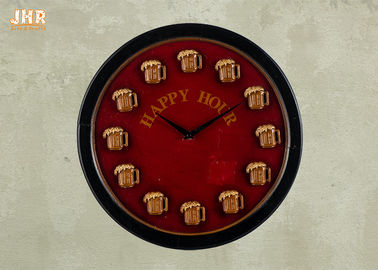L'arte decorativa rotonda della parete dell'orologio di parete dell'orologio di parete di legno rotondo firma stile d'annata/retro