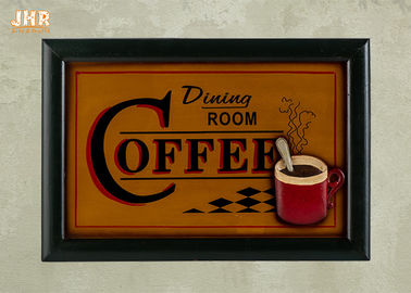 La parete di legno dell'oggetto d'antiquariato della decorazione della parete del caffè firma la decorazione domestica delle placche decorative della parete