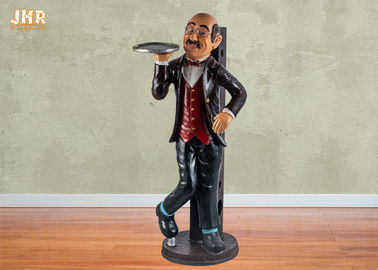 resina Butler della figurina della statua di Polyresin dell'oggetto d'antiquariato di altezza di 110cm 3 statue del supporto del vino