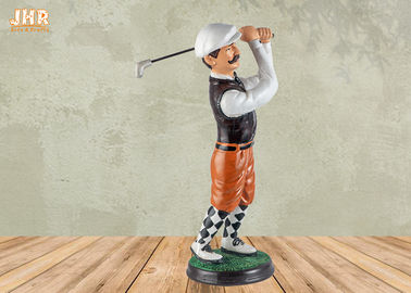 Statua decorativa del ripiano del tavolo del giocatore di golf dello sportivo della statua di Polyresin della figurina antica della statua