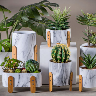 Piantatrici da tavolo del cactus delle piantatrici del vaso del cemento dei vasi da fiori delle piantatrici del vaso di Mini Flower Pots Round Succulents