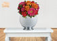 Vasi da fiori pagati moderni decorativi della vetroresina con rivestimento della foglia d'argento