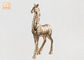 Decorazione animale diritta della statua della Tabella della scultura della zebra delle figurine di Polyresin della foglia di oro