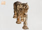 Il grande oro ha coperto di foglie statua animale della Tabella della scultura della tigre delle figurine di Polyresin