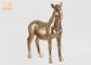 Statua animale decorativa della Tabella della scultura del cavallo delle figurine di Polyresin della foglia di oro