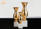 Forma decorativa della tromba delle piantatrici della vetroresina lucida dell'oro
