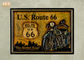La parete classica degli Stati Uniti Route 66 firma il segno di legno del pub della decorazione della parete del motociclo della resina delle placche della parete