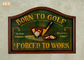 La parete di legno dell'oggetto d'antiquariato domestico della decorazione firma i segni della parete del golf dei segni 3D di arte della parete di Golf Club
