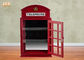 Mobilia di legno decorativa dei grigliati del MDF di colore rosso del Governo dei Governi britannici della cabina telefonica